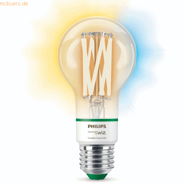 Signify WiZ White 60W E27 A60 Standard Filament clear Tunable Einzelp.