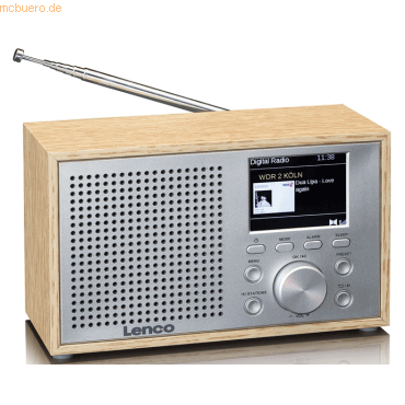 Lenco LENCO DAR-017 DAB+/FM Radio mit Bluetooth Wood