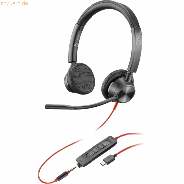 Hewlett Packard Poly Headset Blackwire C3325 binaural USB-C & 3,5 mm