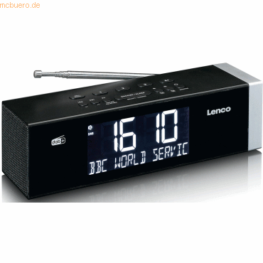 Lenco LENCO CR-640BK DAB+/FM Stereo Uhrenradio mit BT und 2x4W RMS