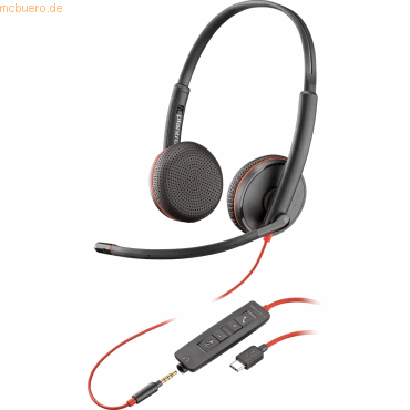 0197497213799 - Blackwire C3225 - Blackwire 3200 Series - Headset - On-Ear - kabelgebunden - USB-C 35 mm Stecker