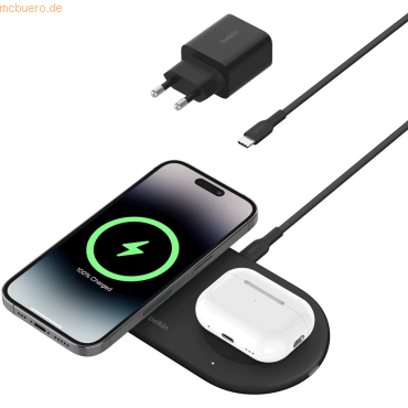 Belkin Belkin BOOST CHARGE PRO 2in1 Ladepad Qi2 15 Watt, schwarz