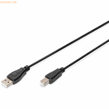 4016032284789 - Digitus USB-Kabel USB 20 USB-A Stecker USB-B Stecker 180 m Schwarz AK-300102-018-S