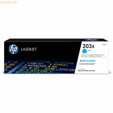 Hewlett Packard HP 203X Cyan Original LaserJet-Tonerkartusche