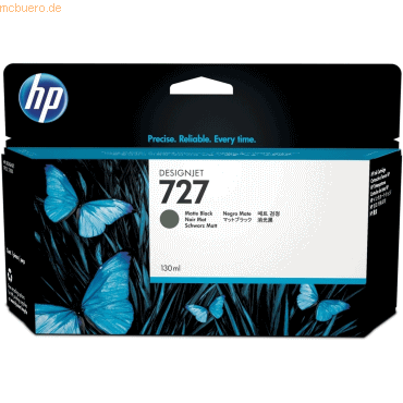 Hewlett Packard HP 727 Mattschwarz DesignJet Tintenpatrone, 130 ml