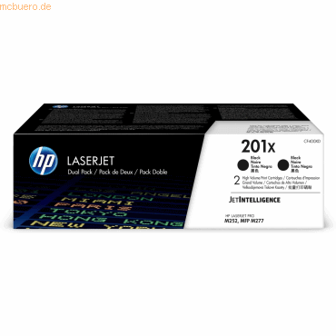 Hewlett Packard HP 201X 2er-Pack Schwarz Original LaserJet Tonerkartus