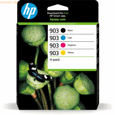 Hewlett Packard HP 903 4er-Pack Original-Druckerpatr. Schw./Cyan/Magen