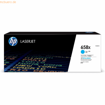 Hewlett Packard HP 658X Cyan Original LaserJet Tonerkartusche