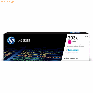 Hewlett Packard HP 203X Magenta Original LaserJet-Tonerkartusche