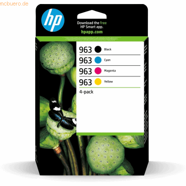 Hewlett Packard HP 963 4er-Pack Original Druckerpat. Schwarz/Cyan/Mage