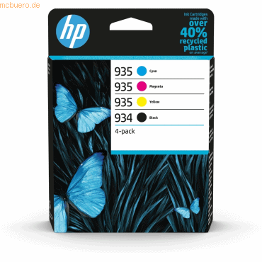 Hewlett Packard HP 934 Schw./935 Cyan/Magenta/Gelb Ori. Tintenpat. 4er