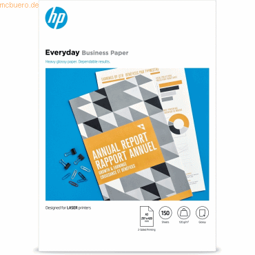 Hewlett Packard HP Everyday Business Laser-Papier - A3, glänzend, 120