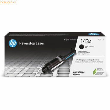 Hewlett Packard HP 143A Schwarz Original Neverstop Toner-Nachfüllkit