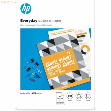 Hewlett Packard HP Everyday Business Laser-Papier - A4, glänzend, 120