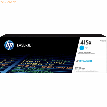 Hewlett Packard HP 415X Cyan Original LaserJet Tonerkartusche