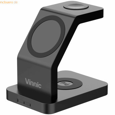 4898338014716 - Vinnic ONTAKE 3-IN-1 Magnetic Wireless Charging Dock blac