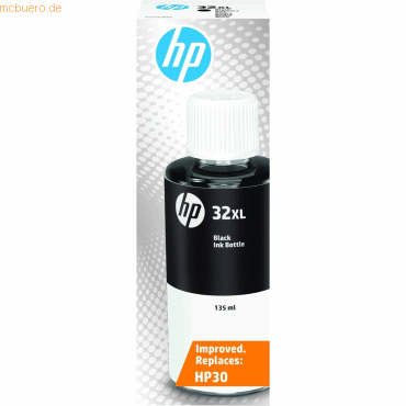 Hewlett Packard HP 32XL Schwarz Original Tintenflasche, 135 ml