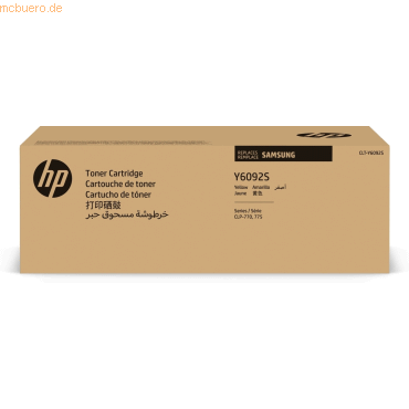 0191628450213 - Samsung Original CLT-Y6092S Toner gelb 7000 Seiten (CLT-Y6092S ELS) für CLP-770ND 775ND