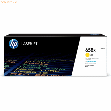 Hewlett Packard HP 658X Gelb Original LaserJet Tonerkartusche