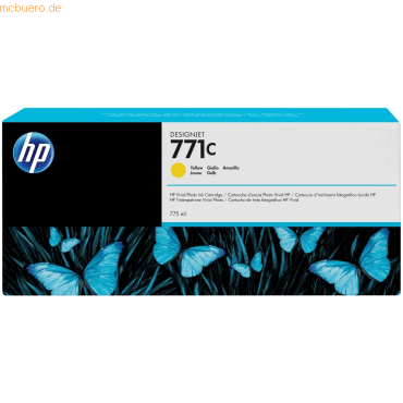 Hewlett Packard HP 771C Gelb DesignJet Druckerpatrone, 775 ml