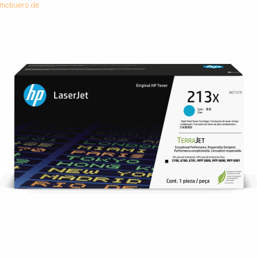 Hewlett Packard HP 213X Cyan Original LaserJet-Tonerkartusche