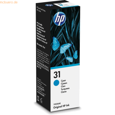 Hewlett Packard HP 31 Cyan Original Tintenflasche, 70 ml