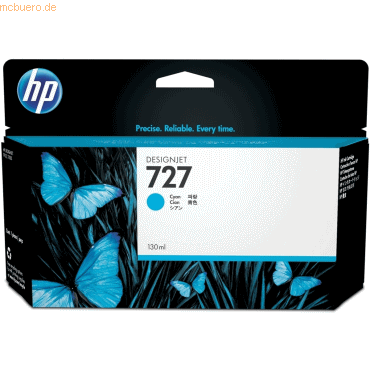 Hewlett Packard HP 727 Cyan DesignJet Tintenpatrone, 130 ml