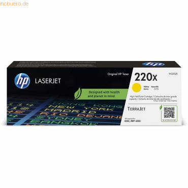 Hewlett Packard HP 220X Gelb Original LaserJet-Tonerkartusche