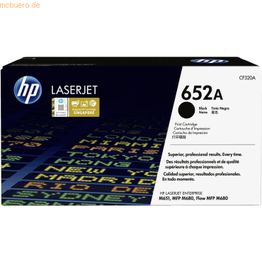 Hewlett Packard HP 652A Schwarz Original LaserJet Tonerkartusche