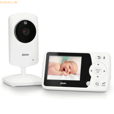 Alecto ALECTO DVM-64 - Babyphone mit Kamera, 2.4--Farbdisplay, weiß