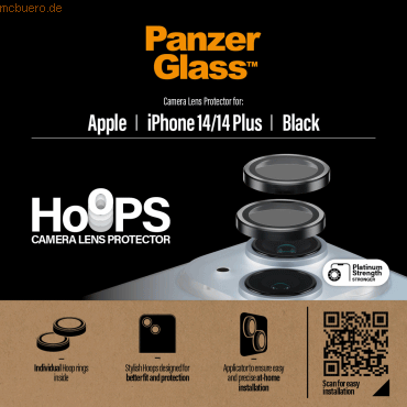 5711724011405 - Hoops Camera Lens Protector iPhone 14 | 14 Plus | Black