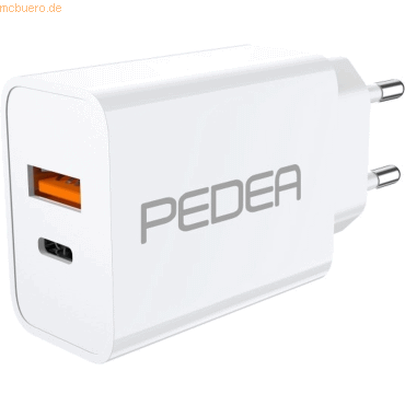 4048466964074 - PEDEA PEDEA Reiselader Dual PD 20 W für USB Type A C weiß 20er Set