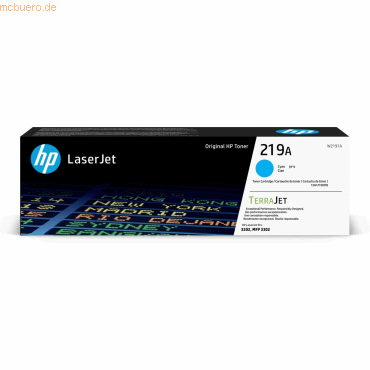 Hewlett Packard HP 219X High Yield Cyan Original LaserJet Toner Patron