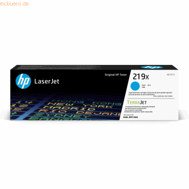 Hewlett Packard HP 219X High Yield Cyan Original LaserJet Toner Patron