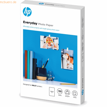 Hewlett Packard HP Everyday-Fotopapier, glänzend - 100 Blatt/10 x 15 c