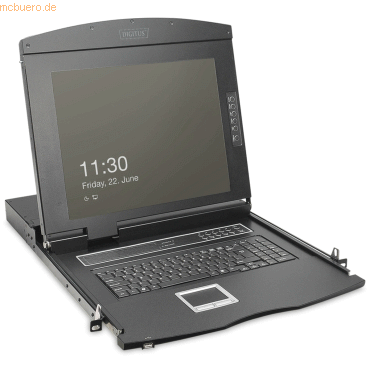 4016032492252 - DIGITUS 19- HD LCD KVM-Konsole 1-Anschluss VGA US-Tastatur