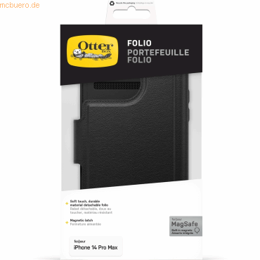 0840304702763 - Otterbox MagSafe Folio Cover Apple iPhone 14 Pro Max Schwarz MagSafe kompatibel