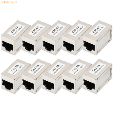 4016032495086 - DIGI DN-93905-10 - Cat6a Modularkupplung geschirmt 2x RJ45 10 Stück 4016032495086 - DIGI DN-93905-10 - Cat6a Modularkupplung geschirmt 2x RJ45 10 Stück