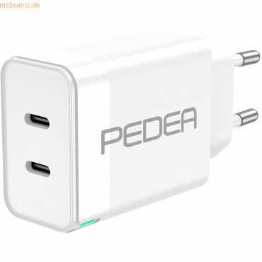 4048466961820 - PEDEA PEDEA Reiselader Dual USB Type C C weiß 180-240V   40 Watt