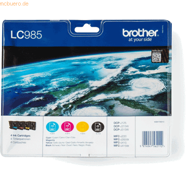 Brother Brother Tintenpatronen LC-985 Multipack (je 1x BK/M/C/Y)