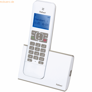 8712412571796 - PDX-8400TE - DECT-Telefon mit 1 Mobilteil weiß taupe