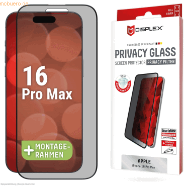 E.V.I. DISPLEX Privacy Glass FC iPhone 16 Pro Max