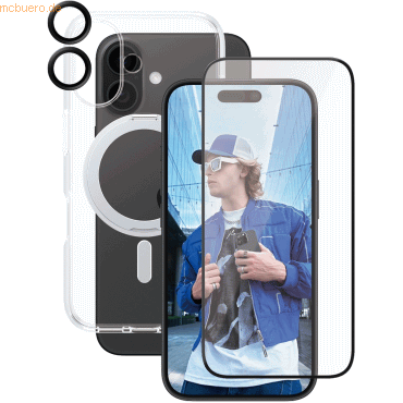 PanzerGlass CARE Feature 3-in-1 Ceramic iPhone 16