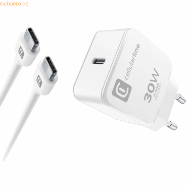 8018080468087 - USB-C Charger Kit für Apple 30W PD White