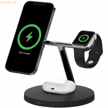 Belkin Belkin BOOST CHARGE PRO 3-in-1 Wireless Charger Qi2 15W, black