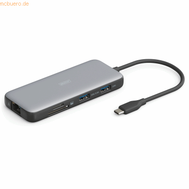 4016032497745 - DIGITUS Docking USB-C->HDMIUSB30RJ45SDMicroSDCPD Alu s