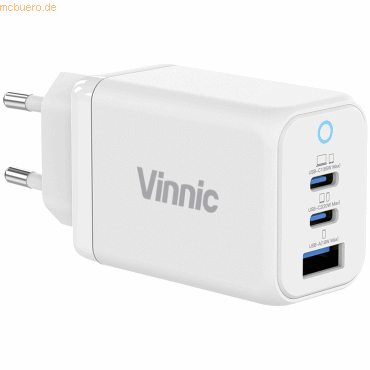 4898338018035 - Vinnic FERNOW GaN Charger 65W - CCA weiß 4898338018035 - Vinnic FERNOW GaN Charger 65W - CCA weiß