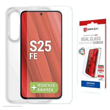 4028778126544 - DISPLEX Real Glass + Case Samsung Galaxy S25 FE