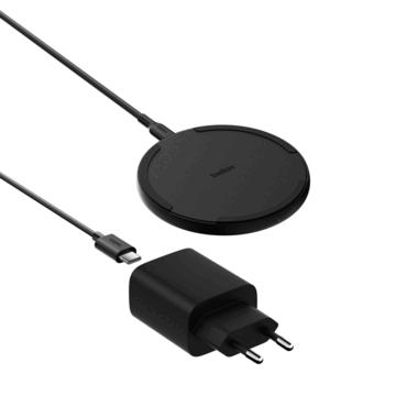 0745883910946 - BoostCharge wireless charging pad - + AC power adapter - 15 Watt