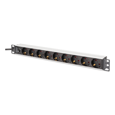 4016032501640 - DIGITUS Steckdosenl m Alum-prof Vorsich 9fach Schuko 2m